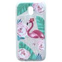 Samsung Galaxy J5 2017 J530 Glitter Case Flamingo Roses