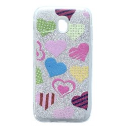 Samsung Galaxy J5 2017 J530 Glitter Case Hearts