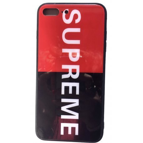 Samsung Galaxy J5 2017 J530 Hard Back Case Glass SUPREME Red-Black