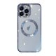 IPhone 13 Pro Max Chrome Hole Clear Silicone Case Blue