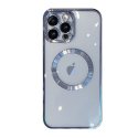 IPhone 13 Pro Max Chrome Hole Clear Silicone Case Blue