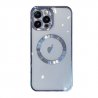 IPhone 13 Pro Max Chrome Hole Clear Silicone Case Blue