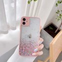 IPhone 13 Pro Max Soft Clear Silicone Glitter And Coloured Edges Case Pink