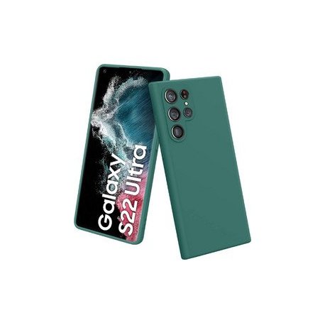 Samsung Galaxy S22 Ultra Silky And Soft Touch Silicone Cover Green