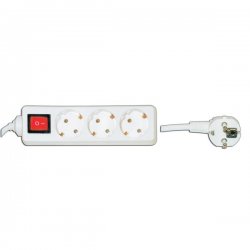 MBaccess 3 Position Power Socket with Switch White