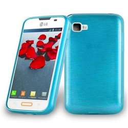 LG L5/E610 Silicone Case Transperant Blue