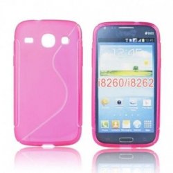 Samsung Galaxy Core Plus G350 Silicone Case Transperant Hot Pink
