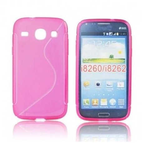 Samsung Galaxy Core Plus G350 Silicone Case Transperant Hot Pink