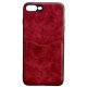 IPhone 7 Plus/8 Plus Leather Skin Card Case Red