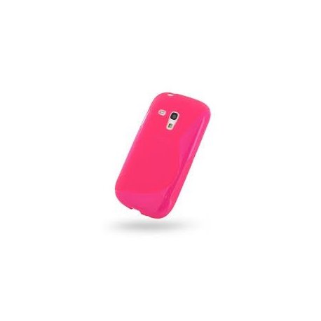 Samsung Galaxy S3 Mini i8190 Silicone Case Transperant Hot Pink