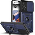 Samsung Galaxy A53 5G A536 Hybrid Shockproof Armor Case with Stand Metal Ring Blue
