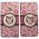 Huawei P9 Lite Book Case Owl Pink