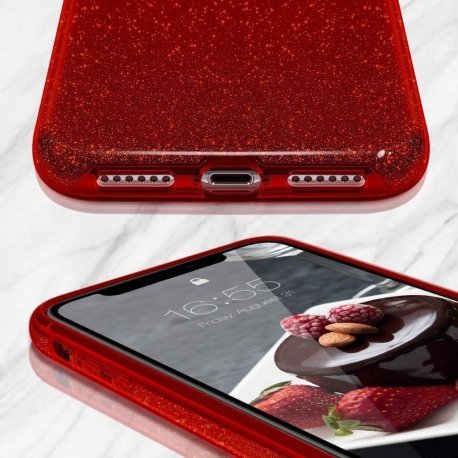 Huawei P10 Lite Glitter Case Red