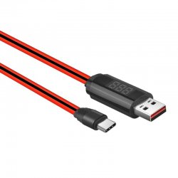 Hoco U29 USB Cable 2.4A Lightning LED Display 1.2m Red