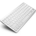 MBacces BK-3001 Bluetooth Wireless 78 Keys Ultrathin Keyboard for Windows / iPad / iPhone Silver