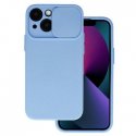 IPhone 13 Silicone Case Sliding Protection Camera Lens Window Light Blue