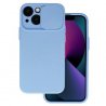 IPhone 13 Silicone Case Sliding Protection Camera Lens Window Light Blue