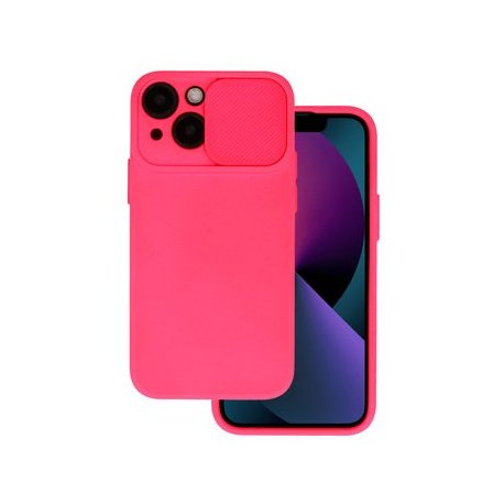 IPhone 13 Silicone Case Sliding Protection Camera Lens Window Hot Pink