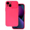 IPhone 13 Silicone Case Sliding Protection Camera Lens Window Hot Pink