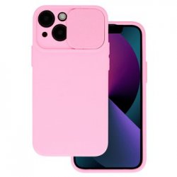 IPhone 13 Silicone Case Sliding Protection Camera Lens Window Pink
