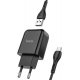 Hoco N2 Wall Charger 2.1A Set With Micro Usb Cable Black