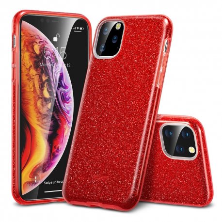 IPhone 11 Glitter Back Case Red