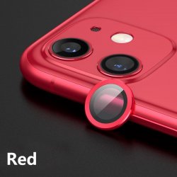 IPhone 11 Pro/11 Pro Max/12 Pro/12 Pro Max Ring Camera Protective Tempered Glass Red