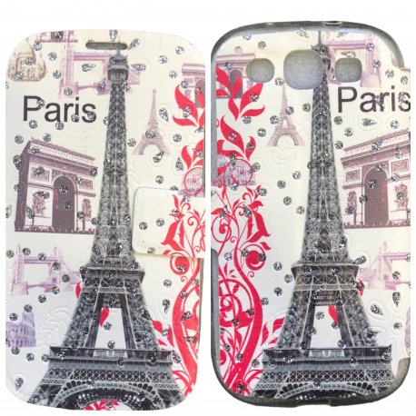 Samsung Galaxy S3 Book Case Eiffel Tower