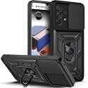Samsung Galaxy A53 5G A536 Hybrid Shockproof Armor Case with Stand Metal Ring Black