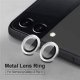 Samsung Galaxy Z Flip 4 F721 Ring Camera Protective Tempered Glass Silver