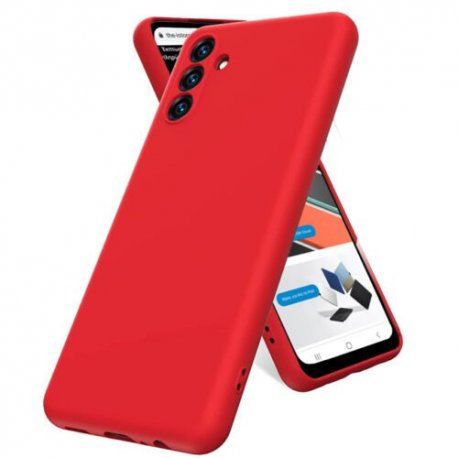 Samsung Galaxy S22 Plus Silky And Soft Touch Silicone Cover Red
