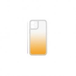 IPhone 14 Pro Shaded Effect Clear Silicone Case With Rhinestones Yellow