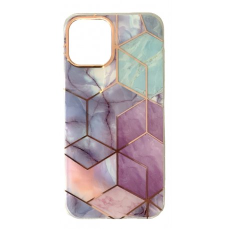 IPhone 12 Pro Max Geometric Marmor Case Purple
