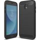 Samsung Galaxy J7 2017 Case Carbon Fiber Design TPU Flexible Soft Black