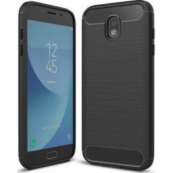Samsung Galaxy J7 2017 Case Carbon Fiber Design TPU Flexible Soft Black