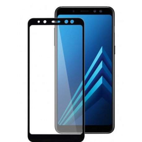 Samsung Galaxy A8 Plus A730 Tempered Glass 9H Full Cover 5D Black