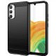 Samsung Galaxy A14 5G A146 Case Carbon Fiber Design TPU Flexible Soft Black