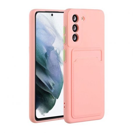 Samsung Galaxy A14 5G A146 Card Silicone Case Peach