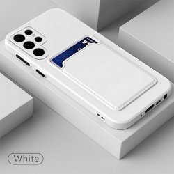 Samsung Galaxy A14 5G A146 Card Silicone Case White