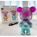 MBaccess Mini Bear Hand Fan Rechargeable Colorful Pink/Blue