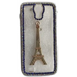 Samsung Galaxy S4 i9500 / i9505 Glamour Case Strass Eiffel Blue