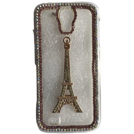 Samsung Galaxy S4 i9500 / i9505 Glamour Case Strass Eiffel Pink