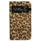 Samsung Galaxy S4 i9500 / i9505 Book Case Leopar