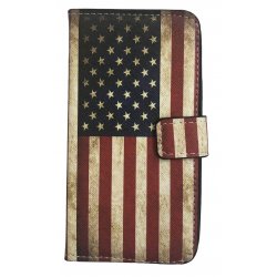 Samsung Galaxy S5 G900 Book Case American Flag