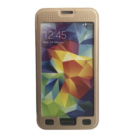 Samsung Galaxy S5 G900 Book Case S-View Gold