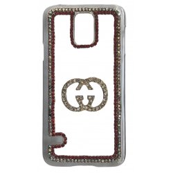 Samsung Galaxy S5 G900 Glamour Case Strass Chanel Red Transperant