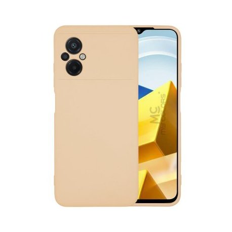 Xiaomi Pocofone M5 Silky And Soft Touch Silicone Cover Full Camera Protection Sand Pink
