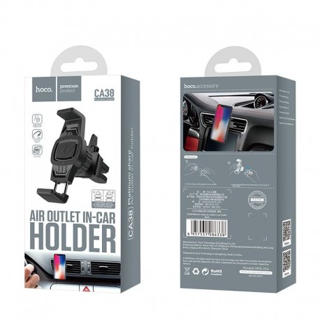 Hoco CA38 Platinum Sharp Car Holder Air Outlet In-Car Holder Black