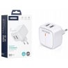 Jellico Quick Charger 2X USB 2.4A+Lightning Cable White