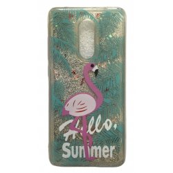Xiaomi Redmi 5 Liquid Glitter Case Flamingo